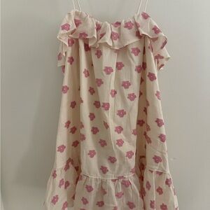Pink Floral Mini Dress
